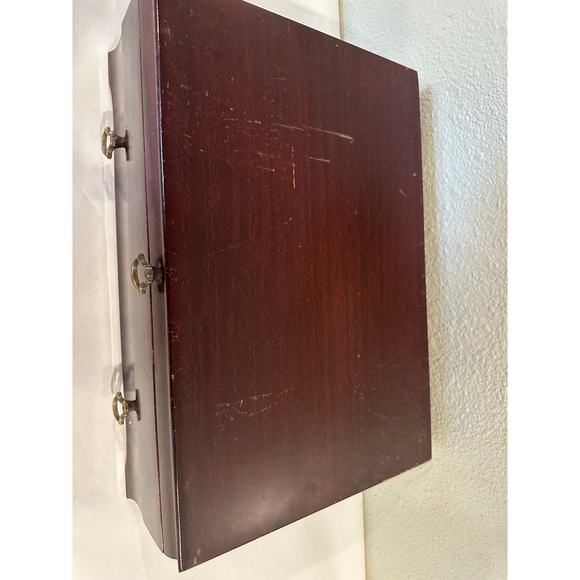 Vintage Rogers Brothers 1847 Flatware Storage Chest # 97, Drawer, Turquoise - Picture 3 of 12